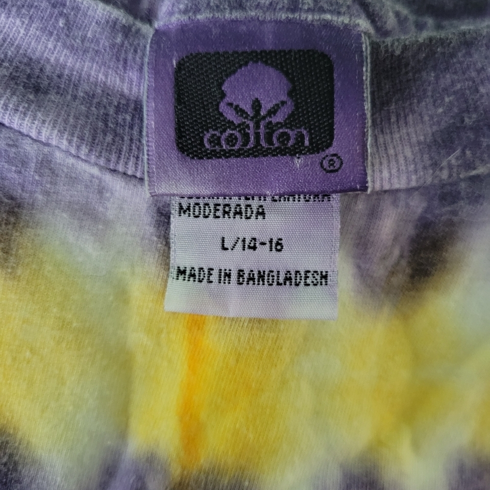 Vintage Minnesota Vikings NFL Tie-Dye Youth Large 14/16 T-shirt - Picture 3 of 5